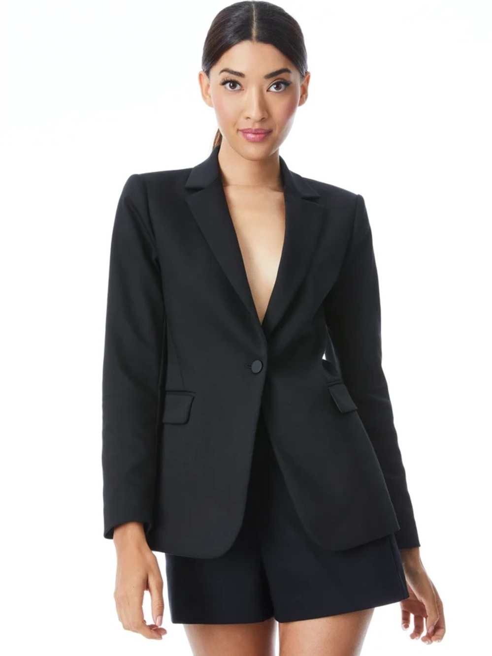 ALICE + OLIVIA Black Fitter Blazer